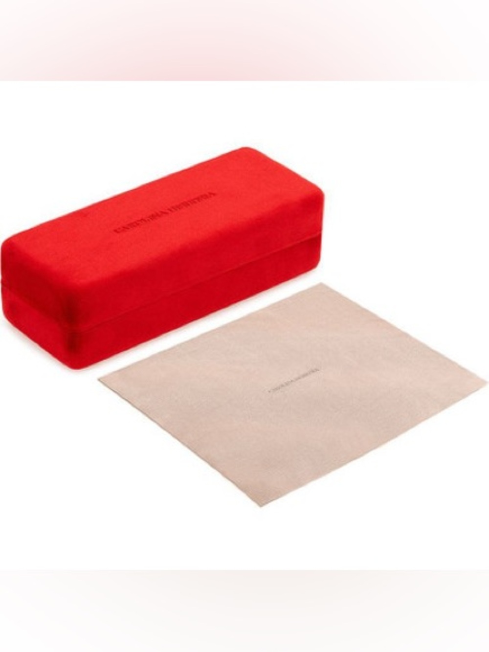 Carolina Herrera Red Velvet Eyewear Case with Cleaning Cloth